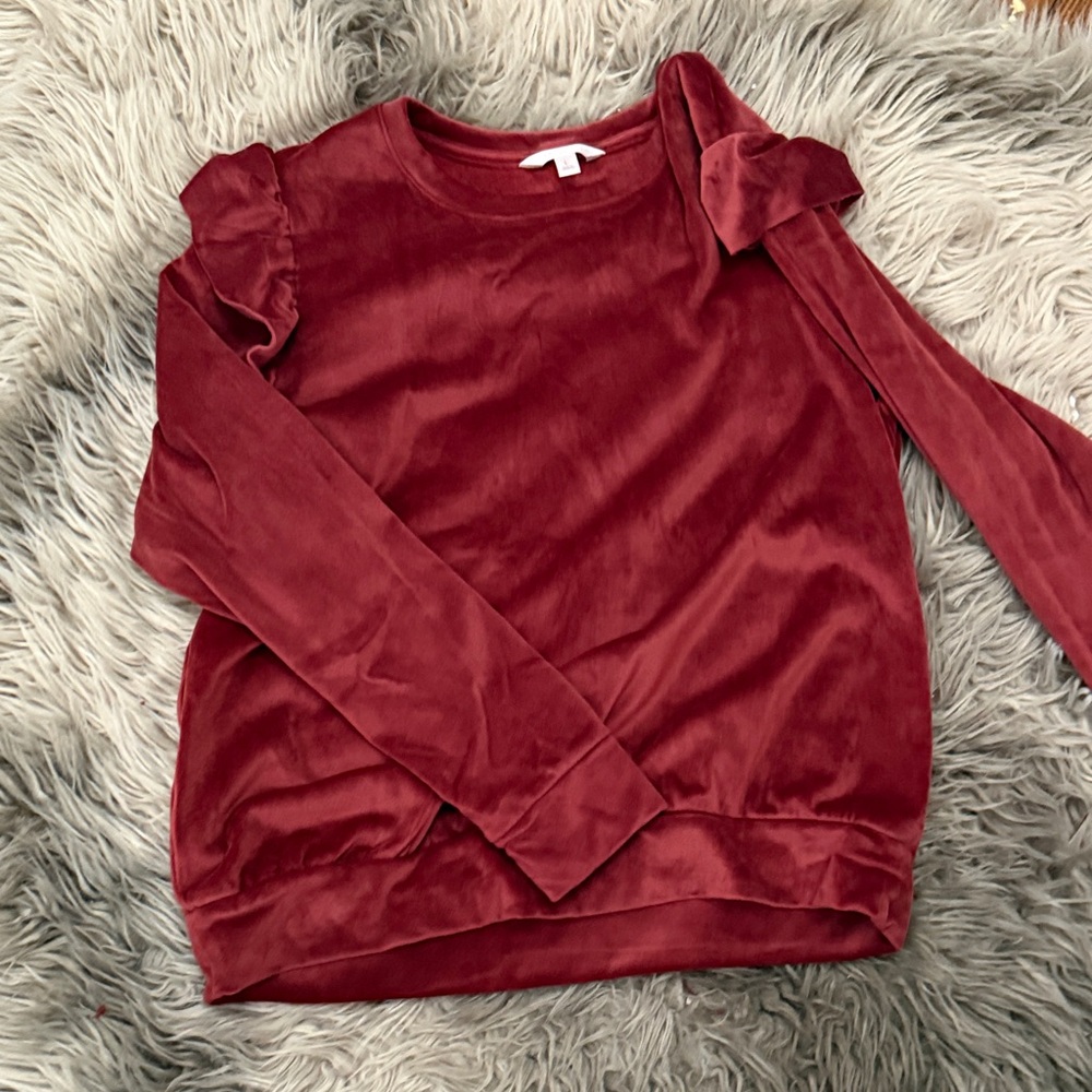 Rust Ruffle Sleeve Top - Picture 4 of 4
